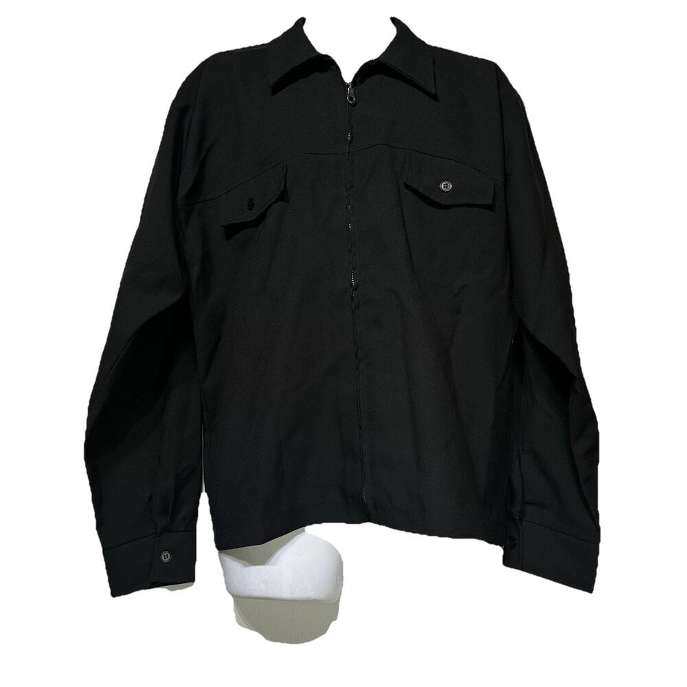 anchor blue black full zip thin jacket Size L